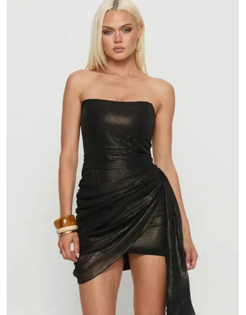 Melayna Strapless Drape Mini Dress