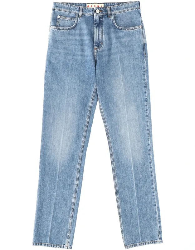 Cotton Denim Pants
