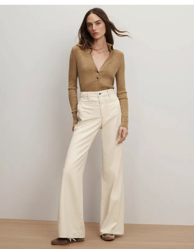 Patch-pocket Wide-leg Jeans