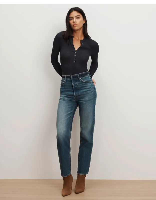 Ribbed Henley Top