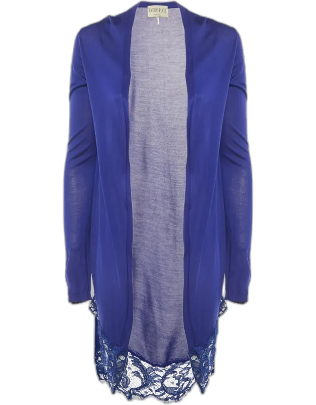 Lace Trim Knit Cardigan