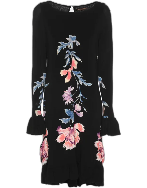 Floral Print Stretch Knit Mini Dress