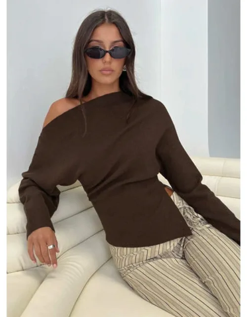 Off Shoulder Knit Sweater