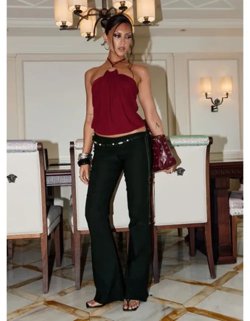 Button Belt Pants