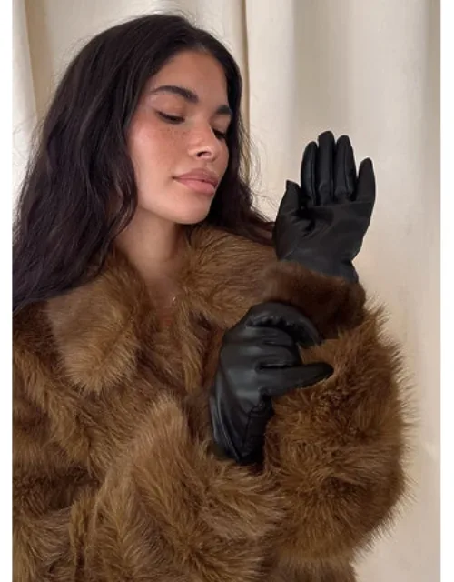 Faux Leather Gloves