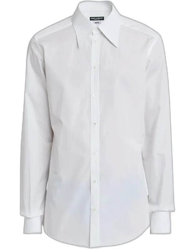 Cotton Point-collar Sport Shirt