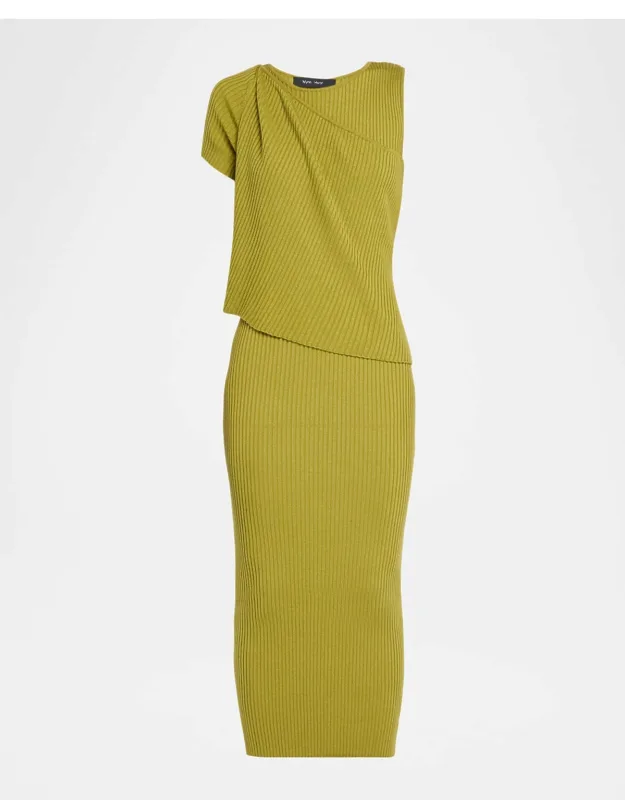 Rib-knit Midi Dress
