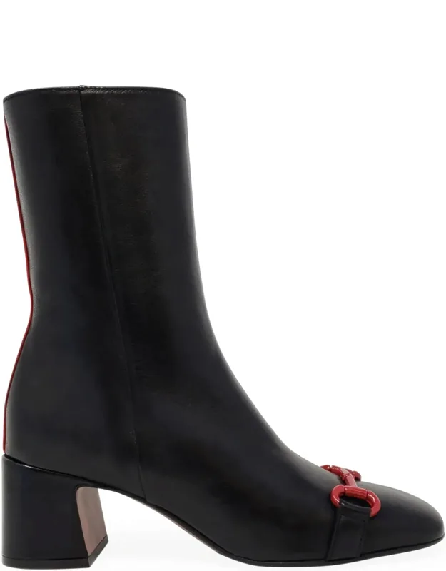 Leather Back Stripe Boots
