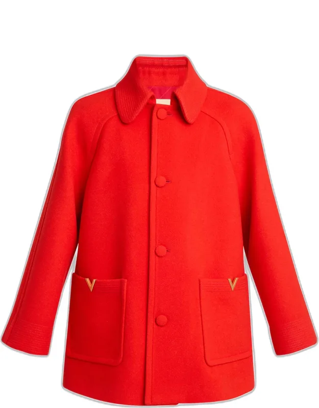 Cappotto Wool V Gold-trim Jacket