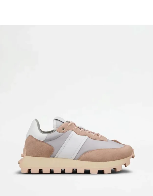 Sneakers In Suede And Fabric