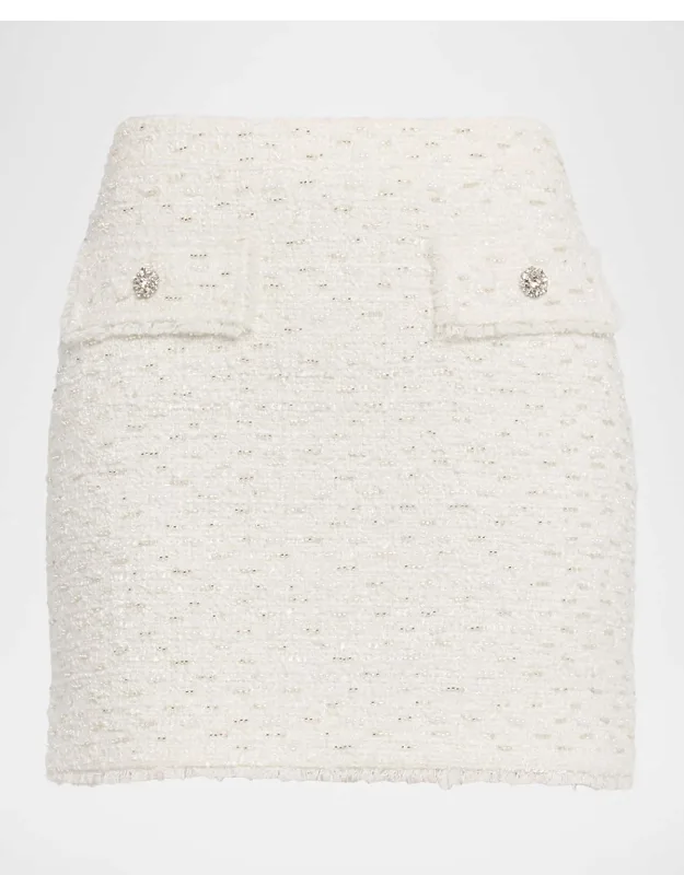 Embellished Tweed Mini Skirt