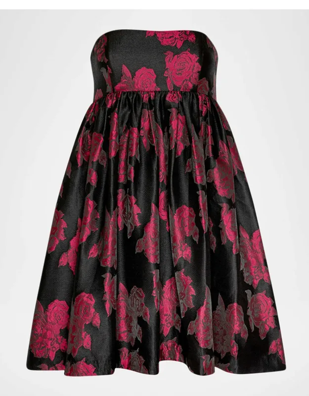 Floral Jacquard Mini Dress