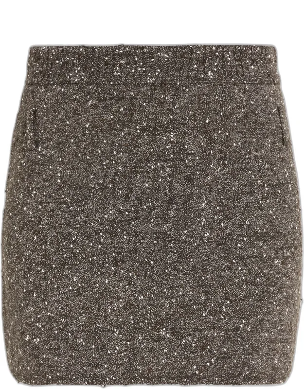 Bouclé Tweed Mini Skirt