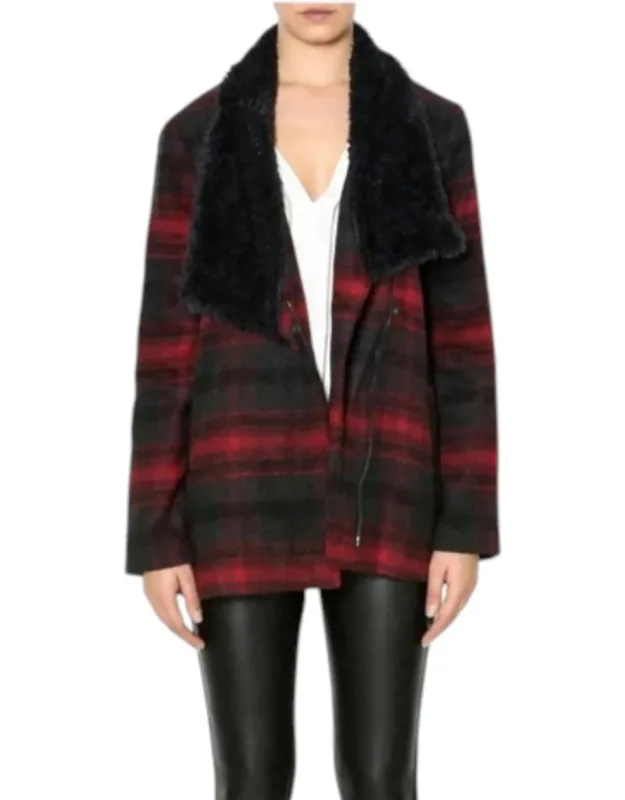 Plaid Wubby Collar Jacket