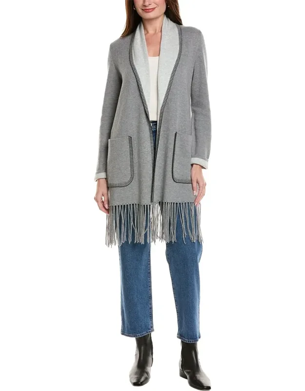 Long Fringe Cashmere-blend Cardigan