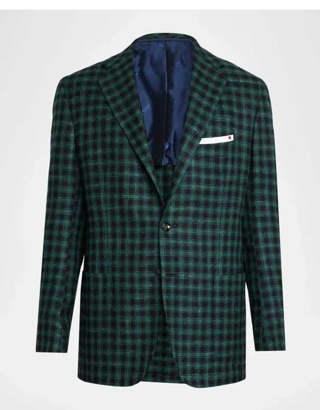 Cashmere-wool Check Sport Coat