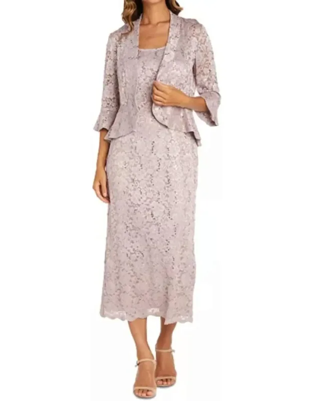 Sequin Lace Two-piece Jacket Dress