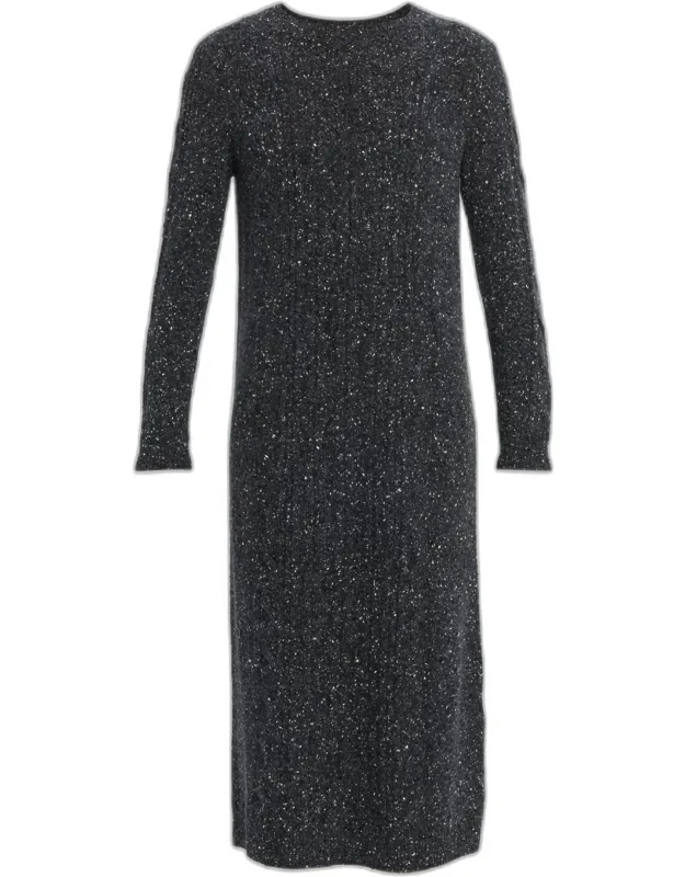 Cable-knit Cashmere Midi Sweater Dress