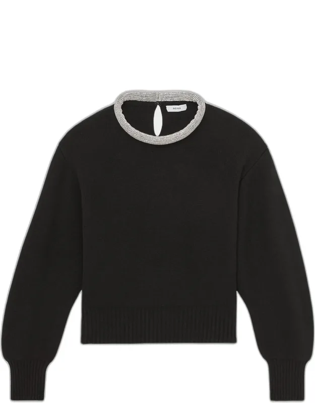 Necklace-trim Sweater