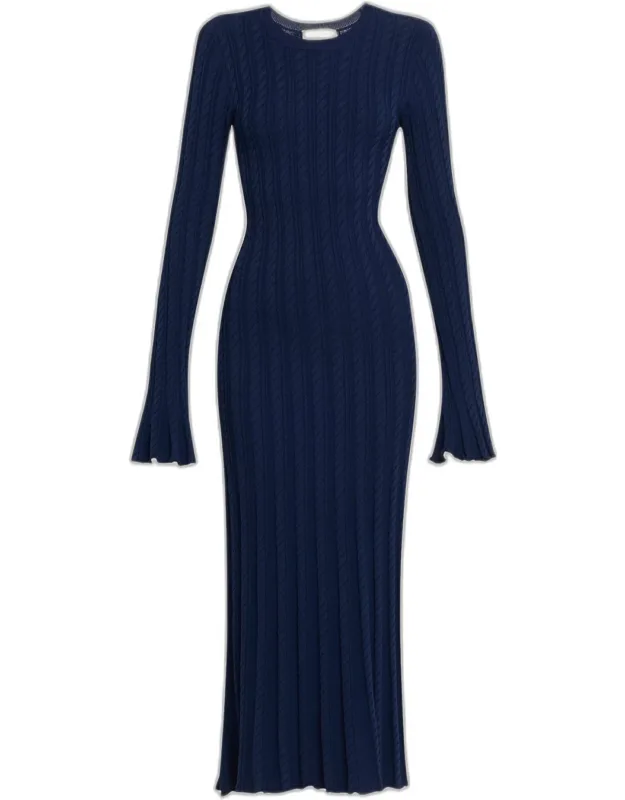 Cable-knit Midi Dress