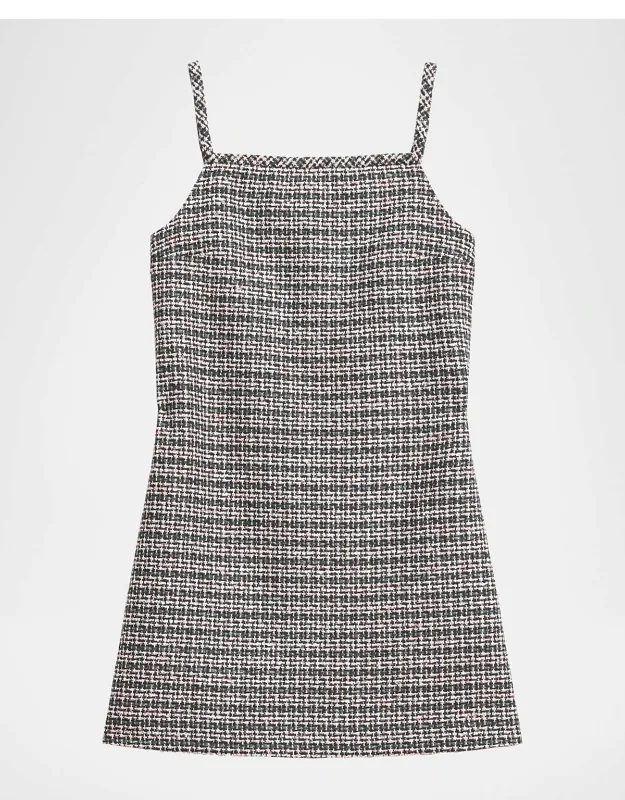 Plaid Sleeveless Mini Dress