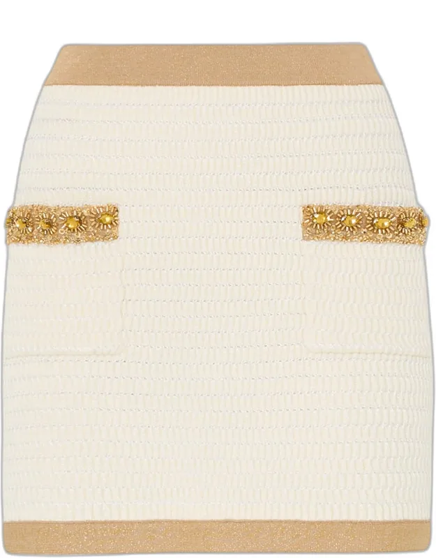 Sequin-embellished Woven Mini Skirt