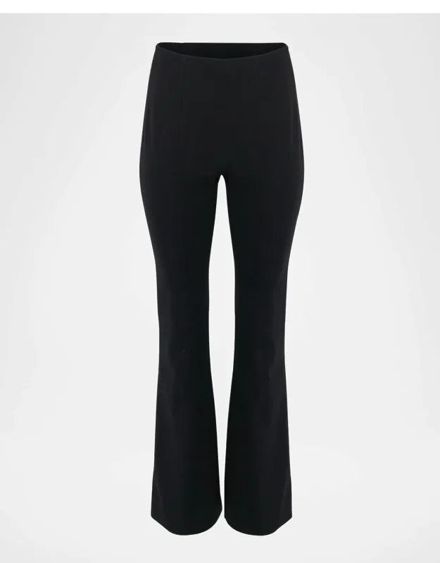 Viscose Crepe Kickflare-leg Pants