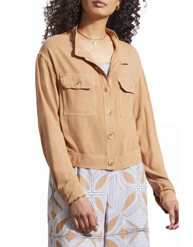 Cropped Jacket With Pockets