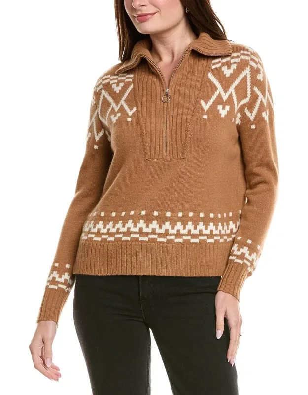Fairisle Wool & Cashmere-blend 1/2-zip Pullover