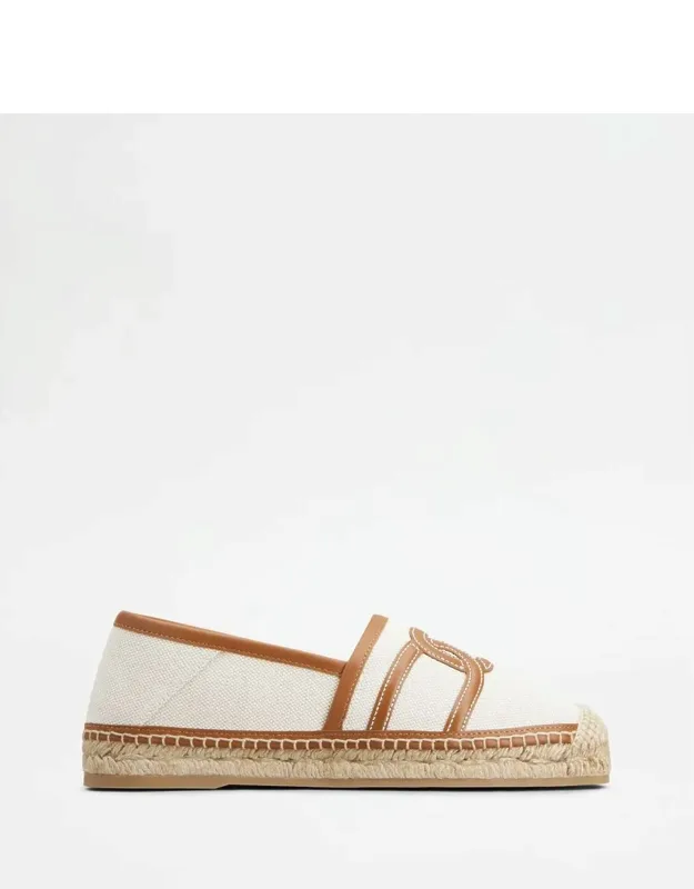 Espadrilles In Canvas And Leather