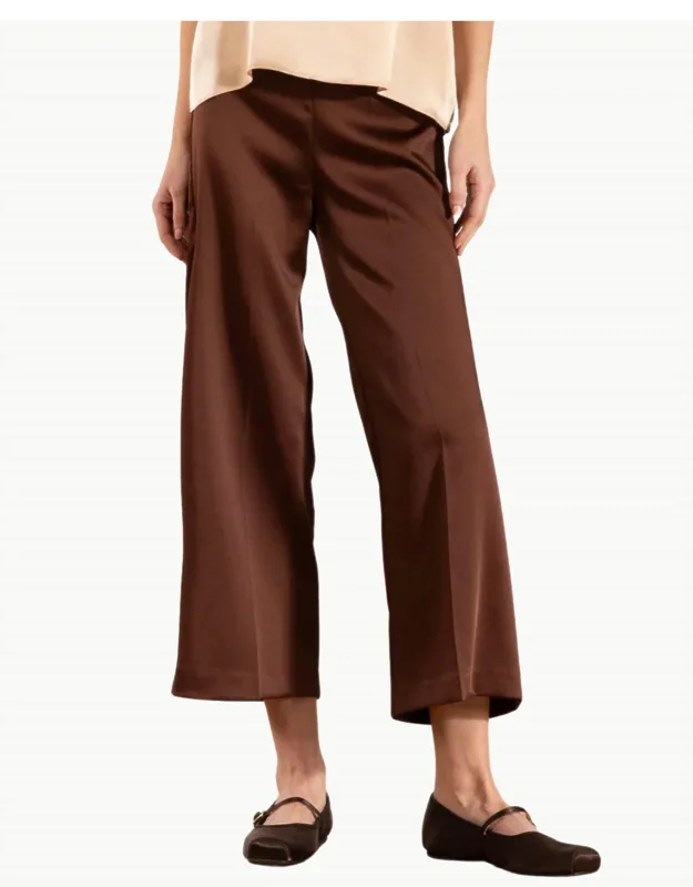 Wide Leg Pants In Liquid Satin