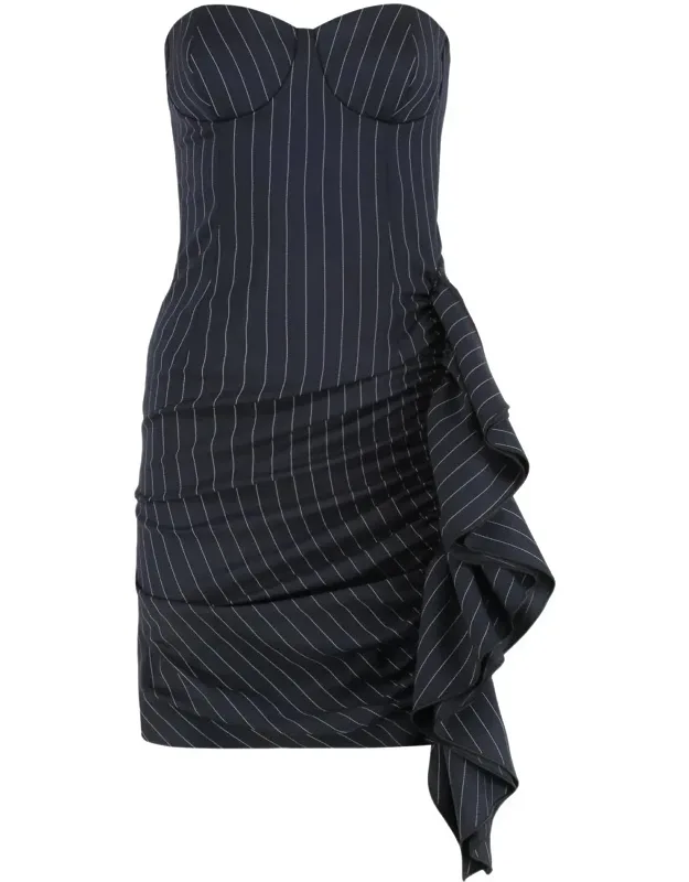 Mini Dress With Pinstripes
