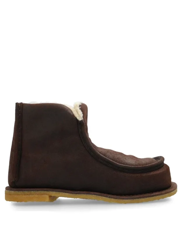 Shearling-lined Suede Boots