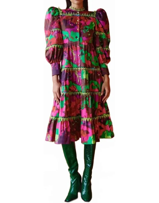 Tiered Midi Dress