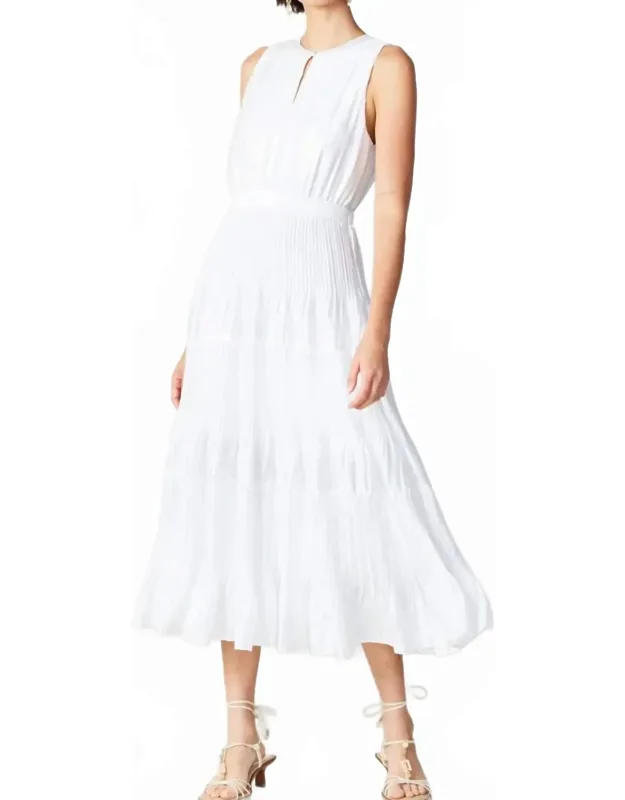 Pleated Tiered Dress