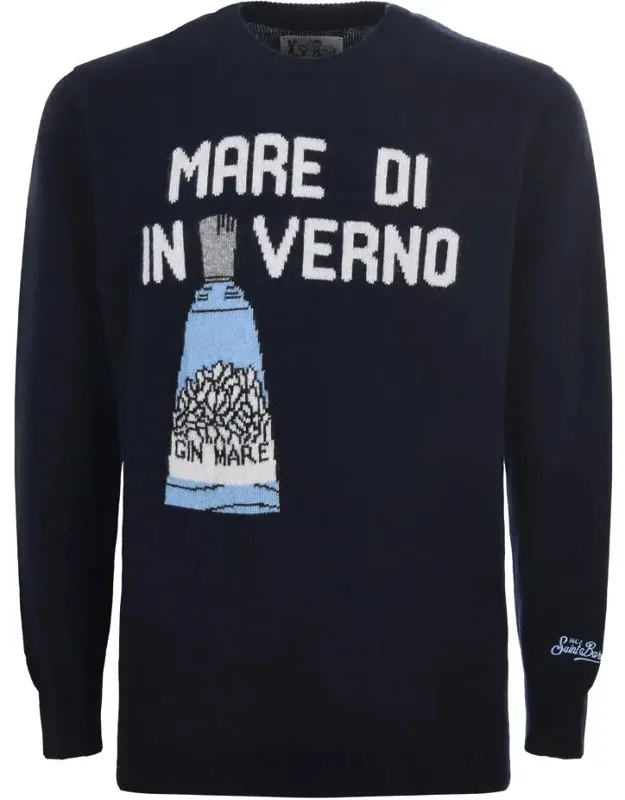 Sweater Wool And Cashmere Blend, Ribbed Crewneck