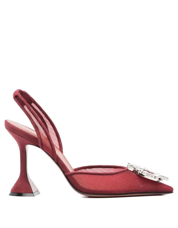Sandals With Ankle Strap And Hourglass Heel