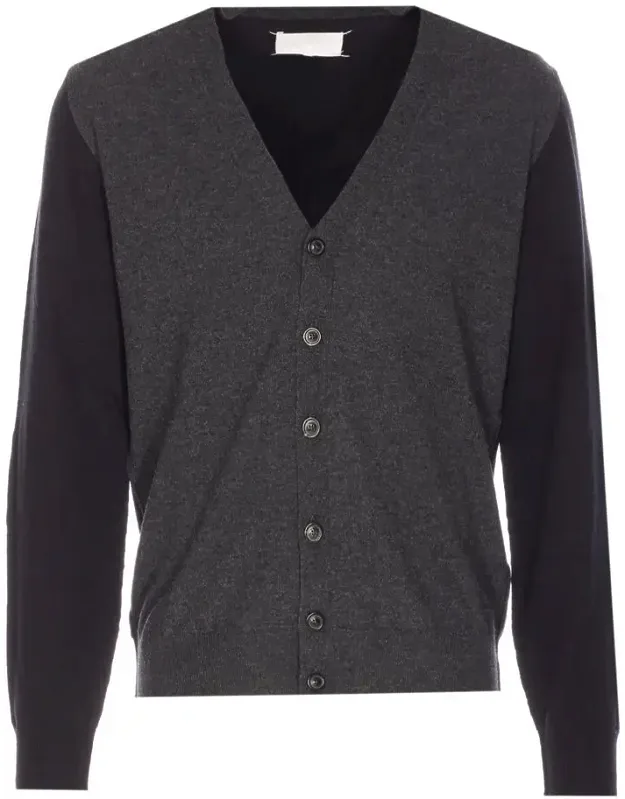 Cardigan With Buttons Closure And V-neck