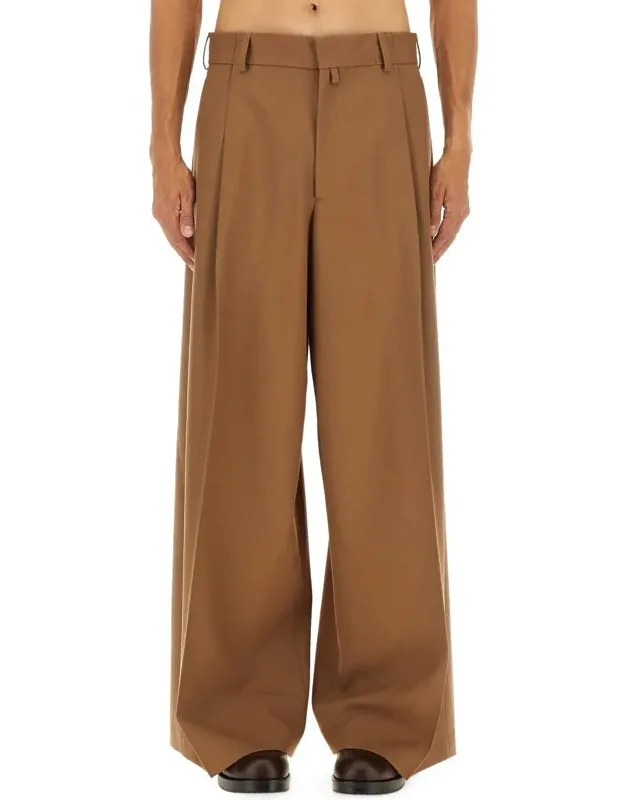 Pants With Pleats 100% Wool