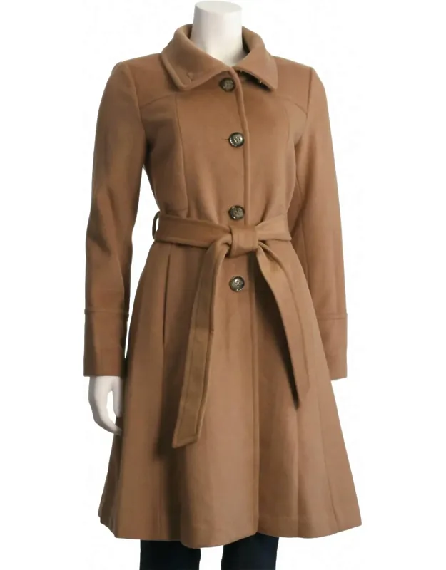 Luxe Wool Blend A-line Coat