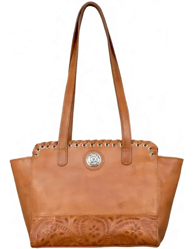 Harvest Moon Collection Zip Top Tote With Secret Compartment
