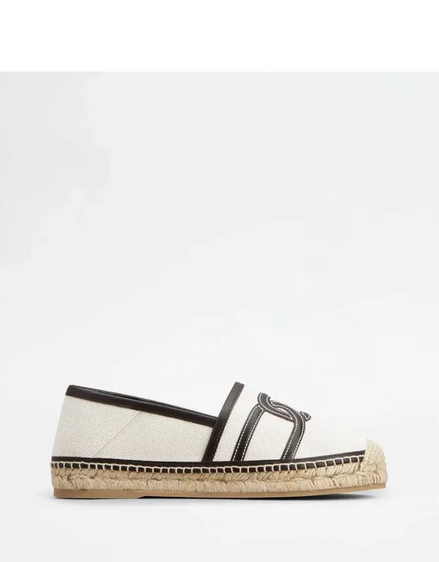Espadrilles In Canvas And Leather
