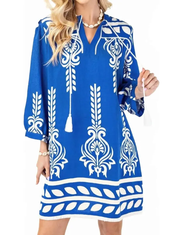 Aztec Fringe Boho Mini Dress