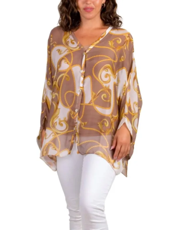 Baroque Silk Blouse