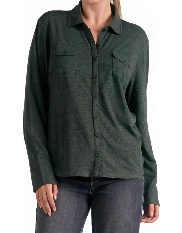 Long Sleeve Button Up Top