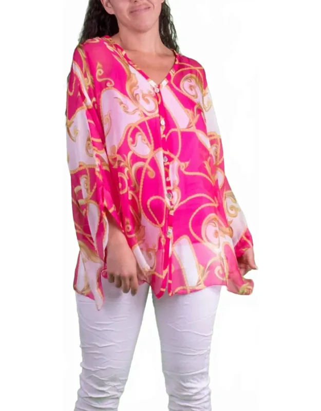 Angelo Baroque Silk Blouse