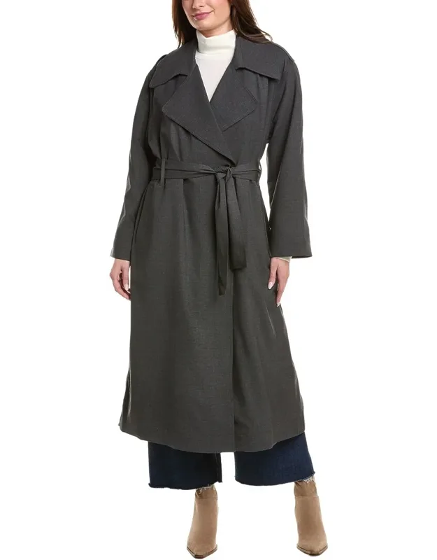 Wool-blend Trench Coat