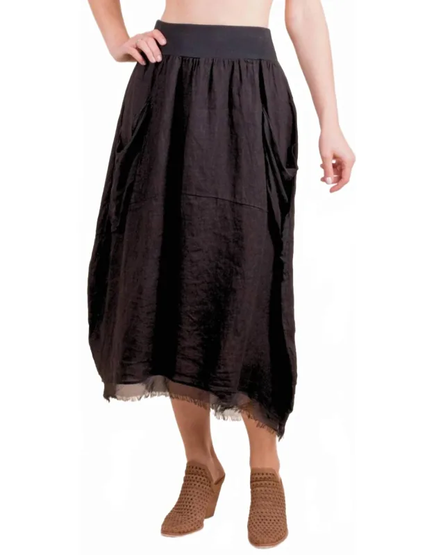 Cremona Linen Midi Skirt