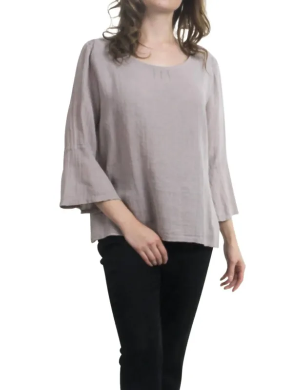 Linen Scoop Neck Top