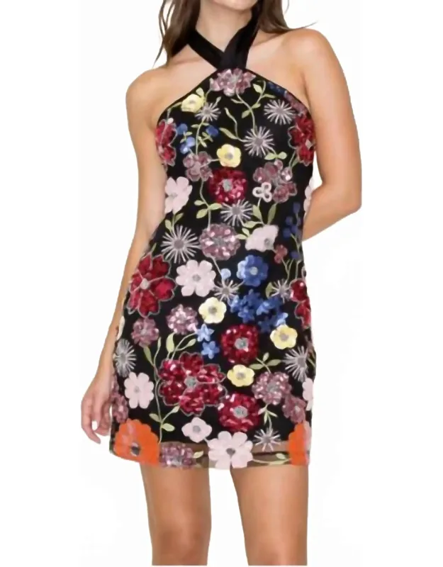 Halter Neck Sleeveless Mini Dress